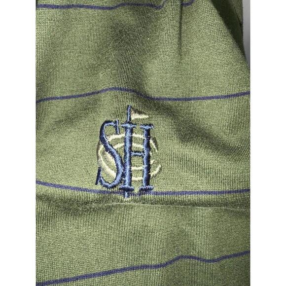 Polo Golf Ralph Lauren LS green w/ navy stripe XXL SHCC arm - Picture 5 of 5